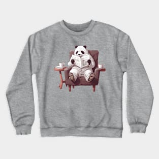 Panda Reading Crewneck Sweatshirt